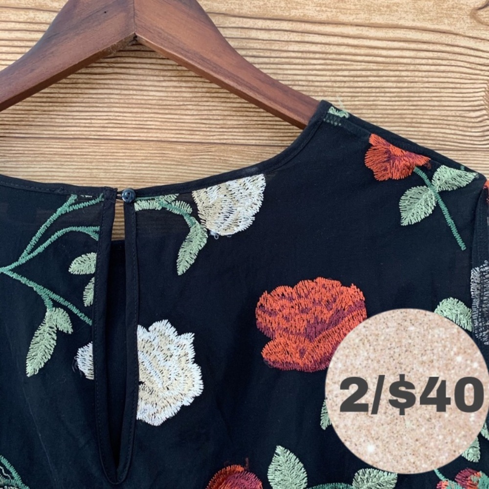 DAHLIA FLORAL EMBROIDERED FEMME LACE FLOWER